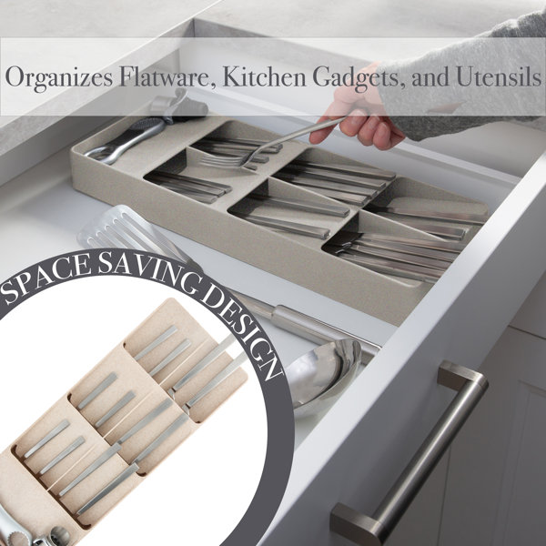 Rebrilliant Jolynn Plastic Flatware & Kitchen Utensils Drawer Organizer